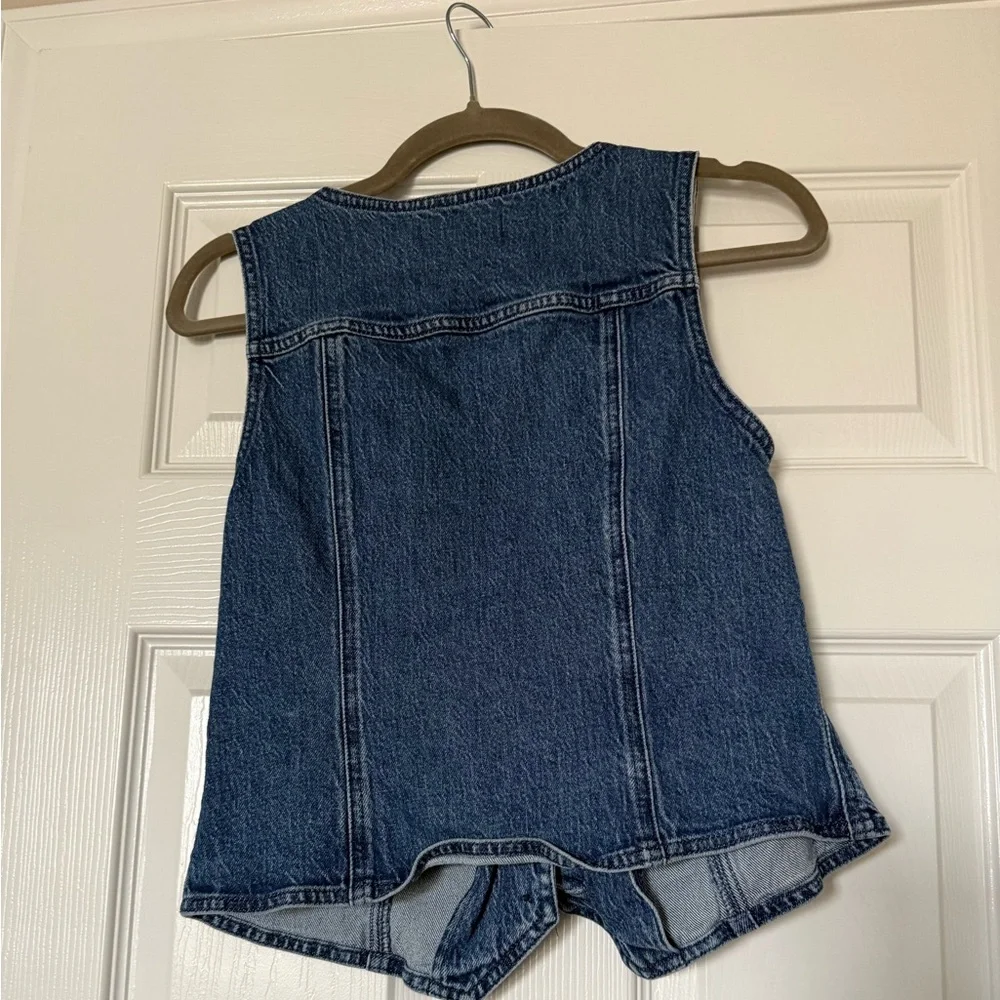 Madewell Light Blue Denim Top - Picture 3 of 3